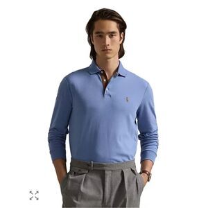 Polo Ralph Lauren Cotton Interlock Classic Fit LS Polo Shirt Size L